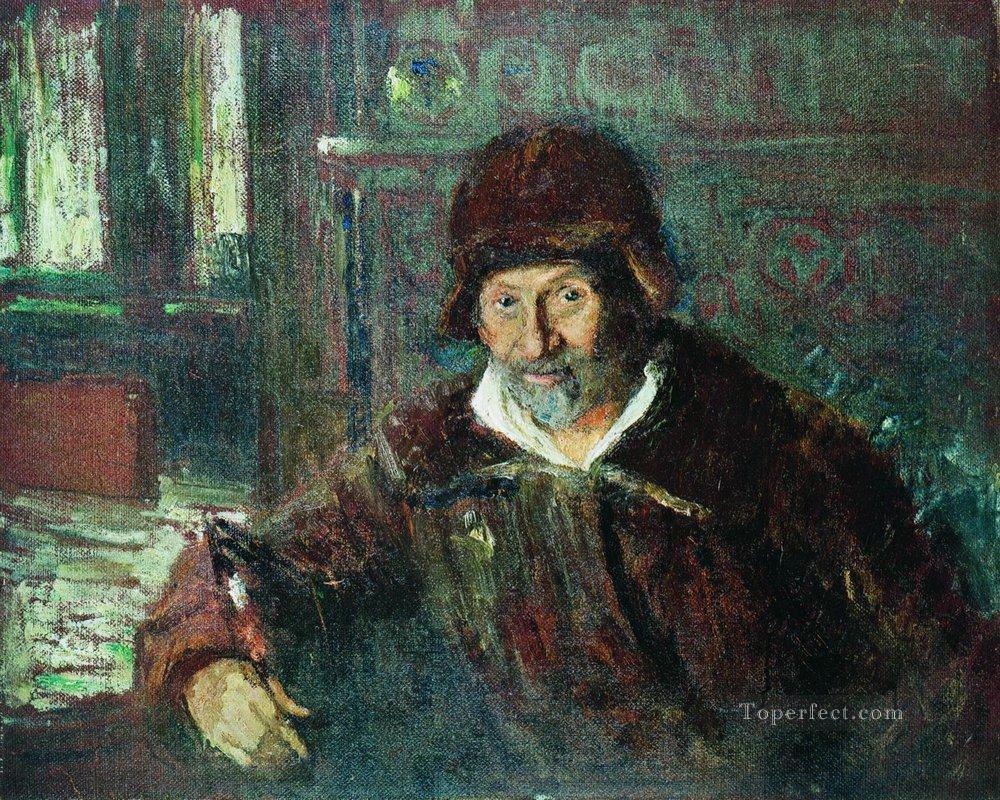 自画像 1920年 イリヤ・レーピン油絵